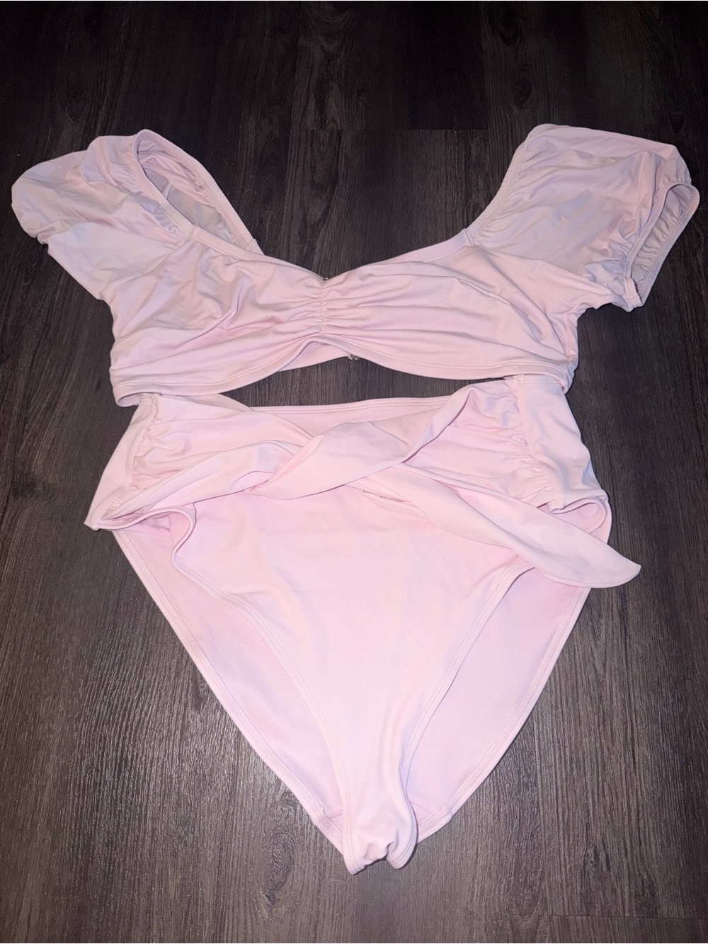 Adore Me Pale Pink Off-Shoulder Bikini Set